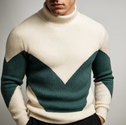 Verano Chevron Turtleneck Sweater