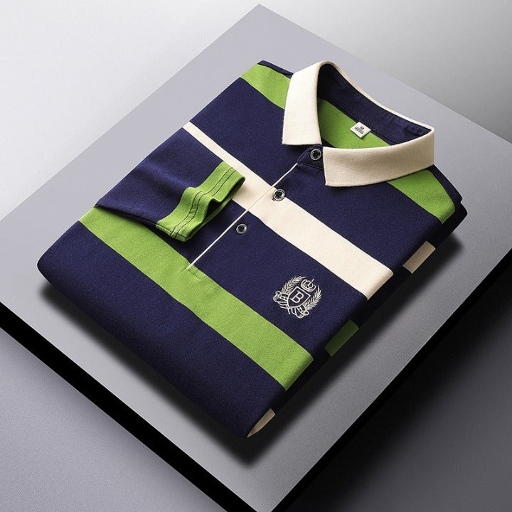 Bramwell Striped Cotton Polo