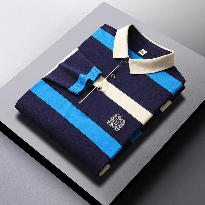 Bramwell Striped Cotton Polo