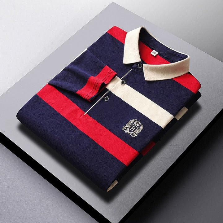 Bramwell Striped Cotton Polo