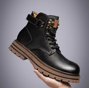 Luciano Ridge Leather Boots