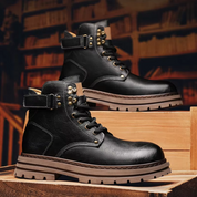 Luciano Ridge Leather Boots