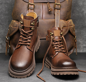 Luciano Ridge Leather Boots