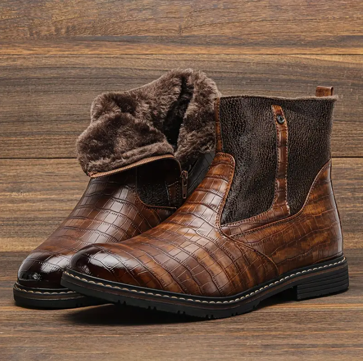 Dominic Russo Fur-Lined Ankle Boots