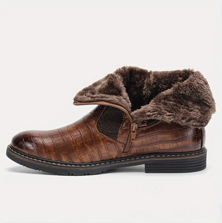 Dominic Russo Fur-Lined Ankle Boots