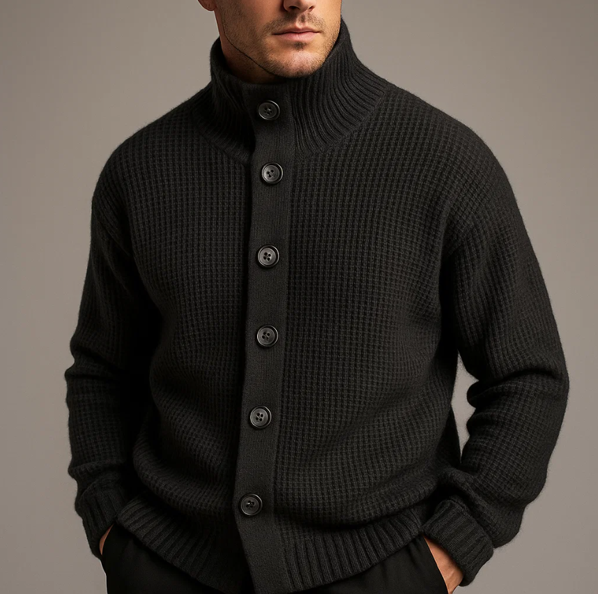 Aragon Waffle-Knit Cardigan