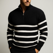 Avelon Striped Zip Sweater