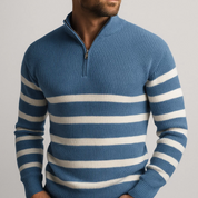 Avelon Striped Zip Sweater