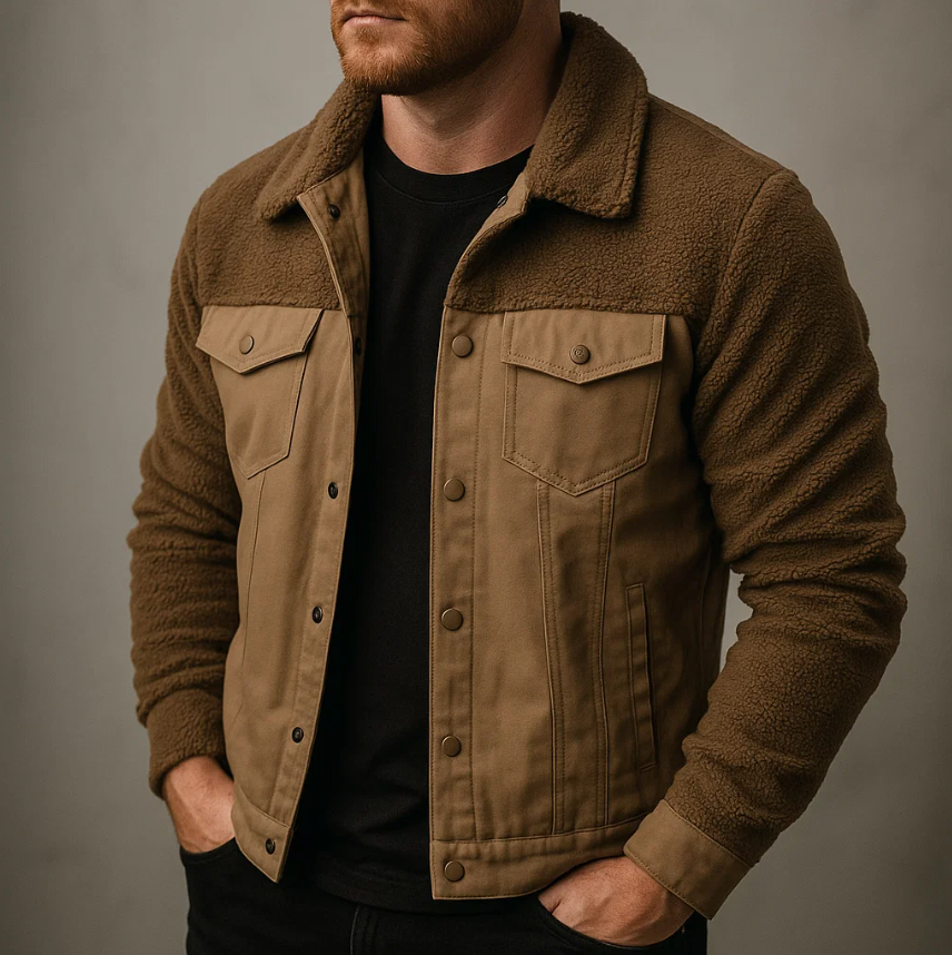 Santorini Fleece Trucker Jacket