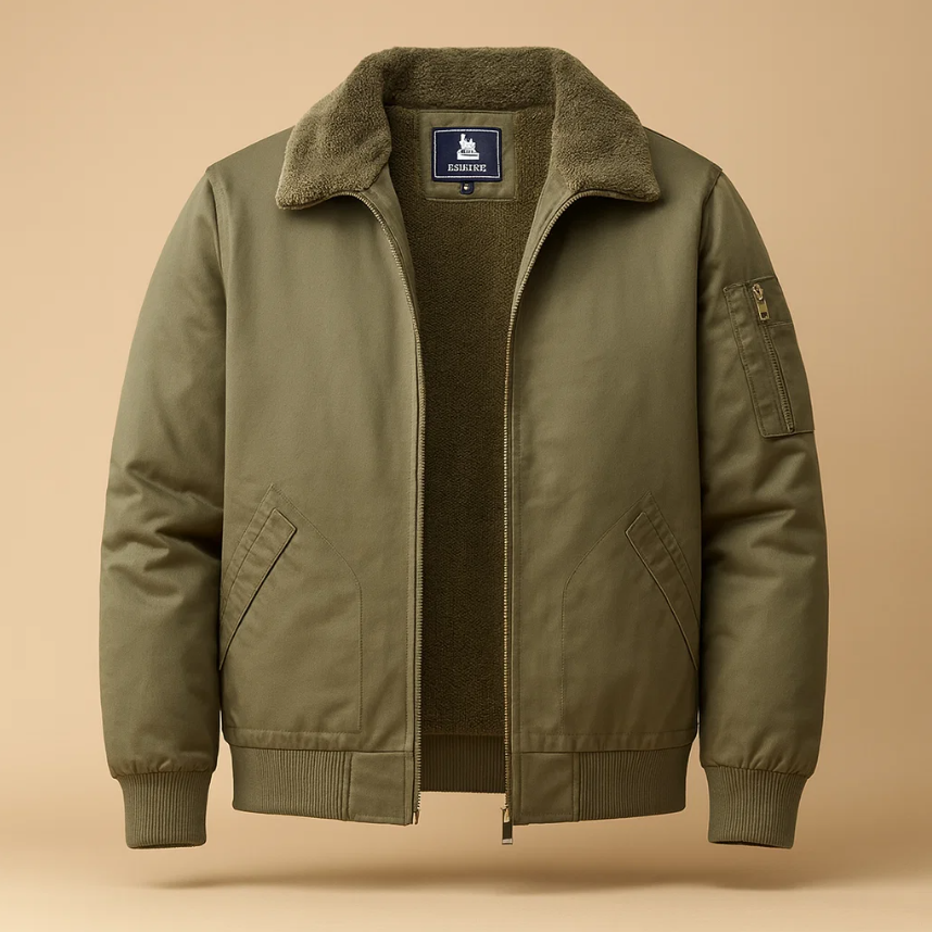 Enrico Bruni Fleece Bomber Jacket