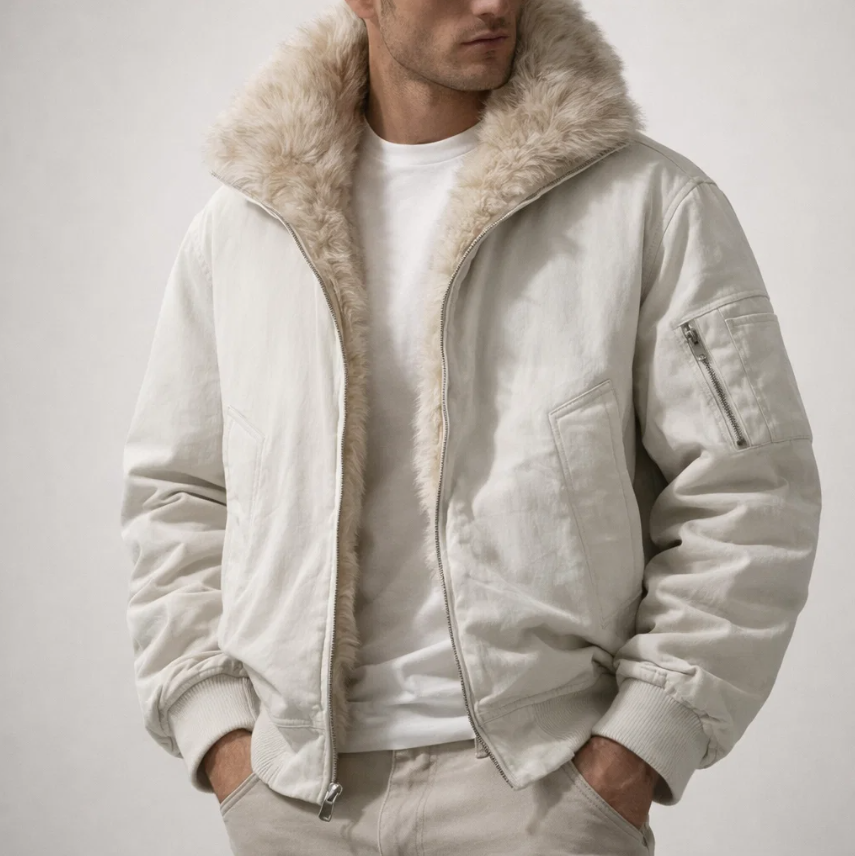 Carson Fur Bomber Jacket