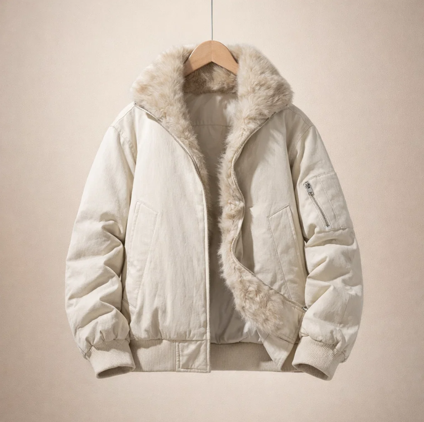 Carson Fur Bomber Jacket