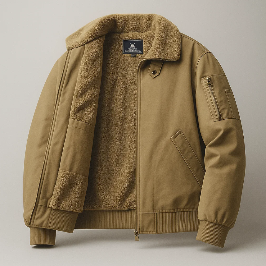 Enrico Bruni Fleece Bomber Jacket