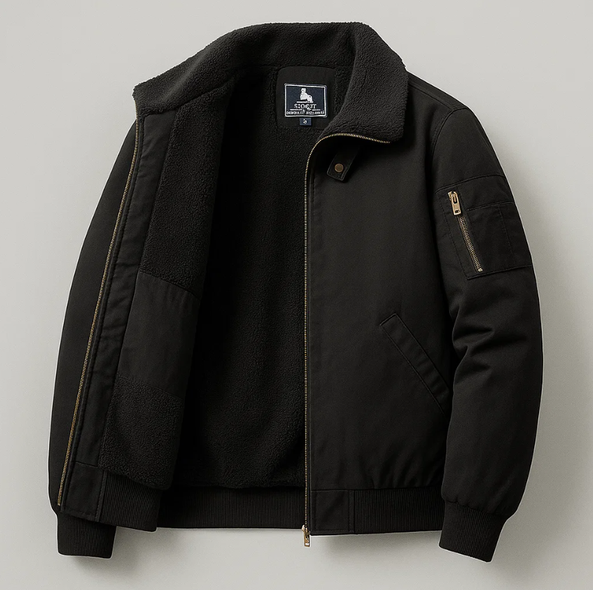 Enrico Bruni Fleece Bomber Jacket