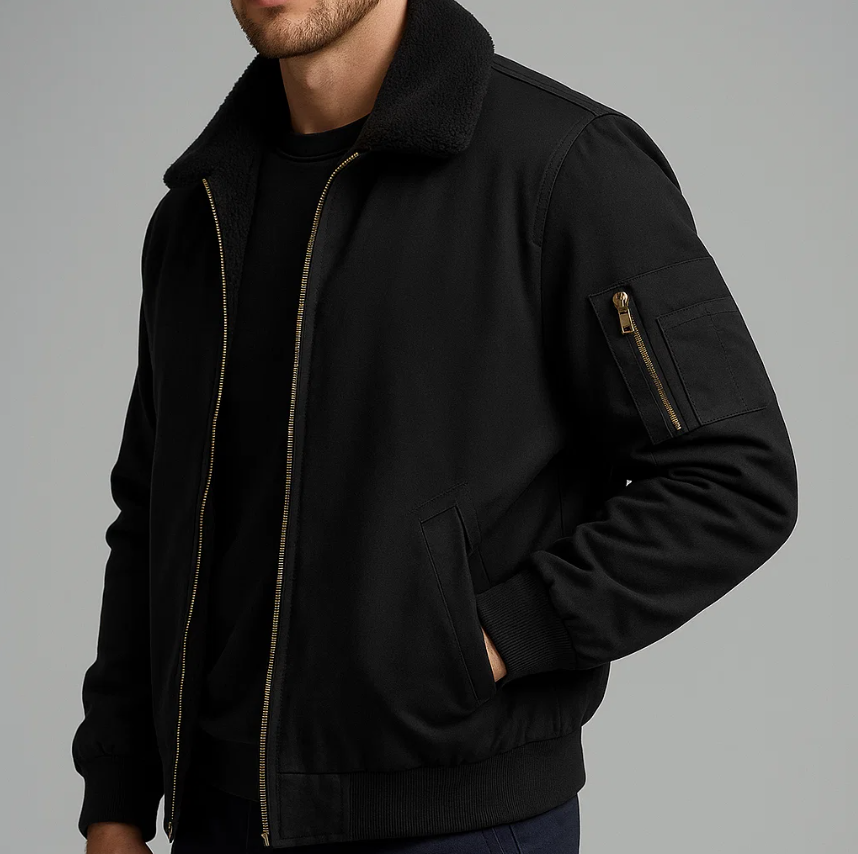 Enrico Bruni Fleece Bomber Jacket