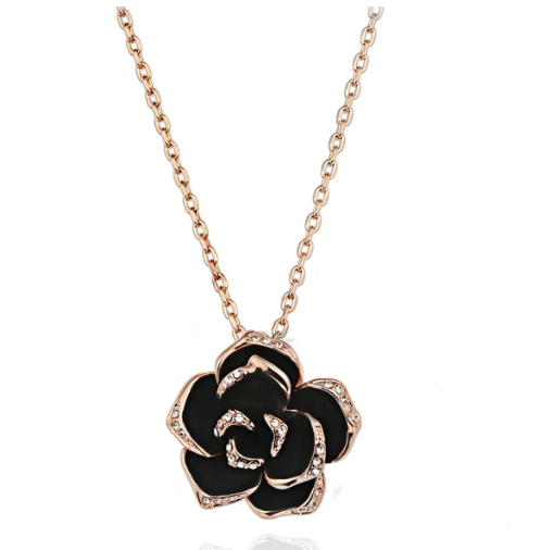 Camellia Rose Gold Jewlery Set