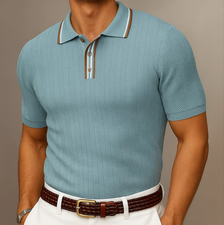 Stefano Herringbone Polo