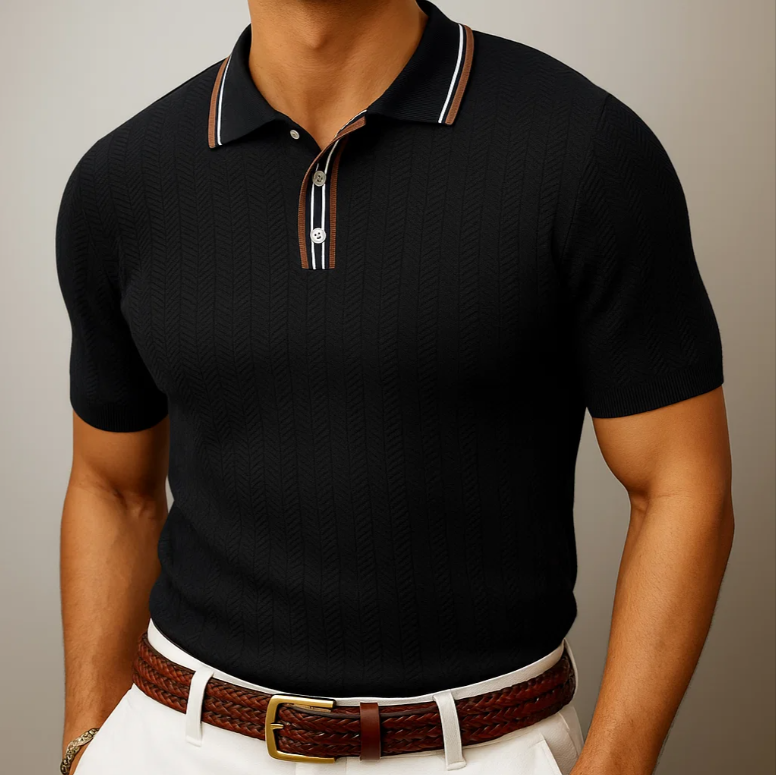 Stefano Herringbone Polo