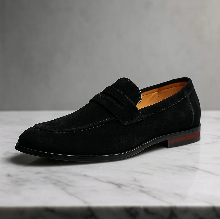 Cavendish Suede Penny Loafers
