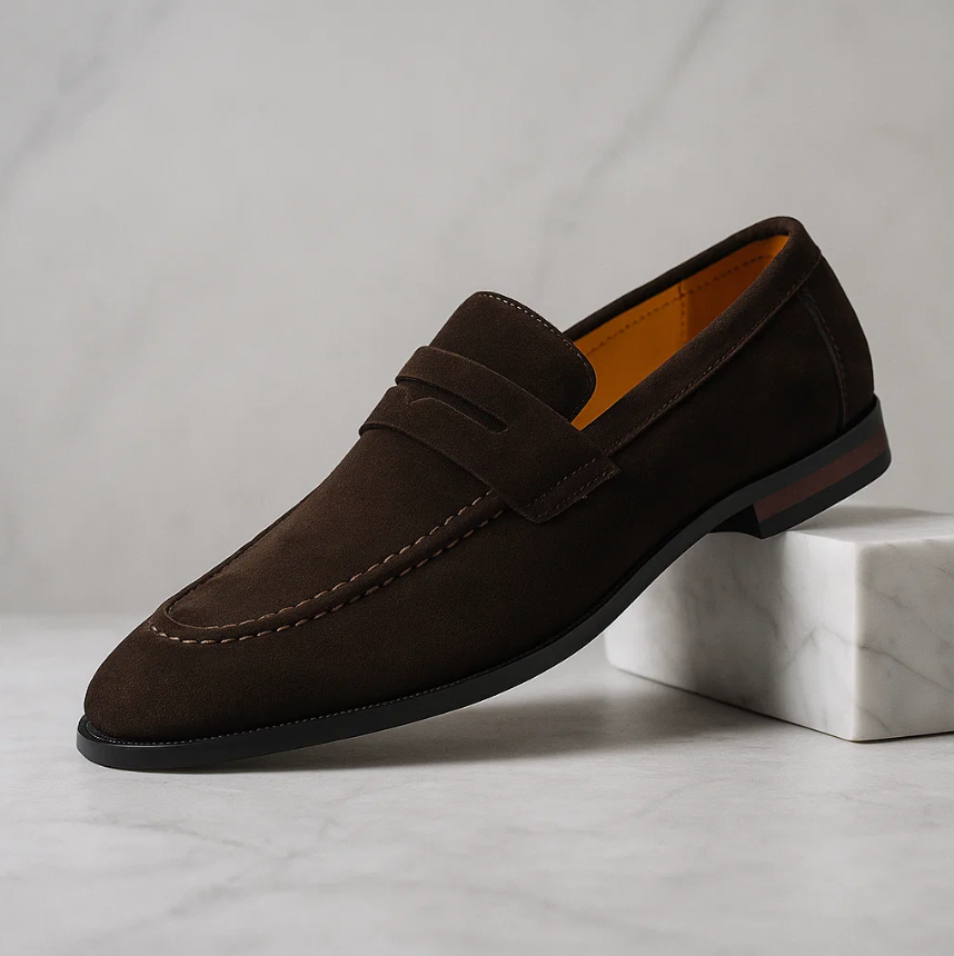 Cavendish Suede Penny Loafers