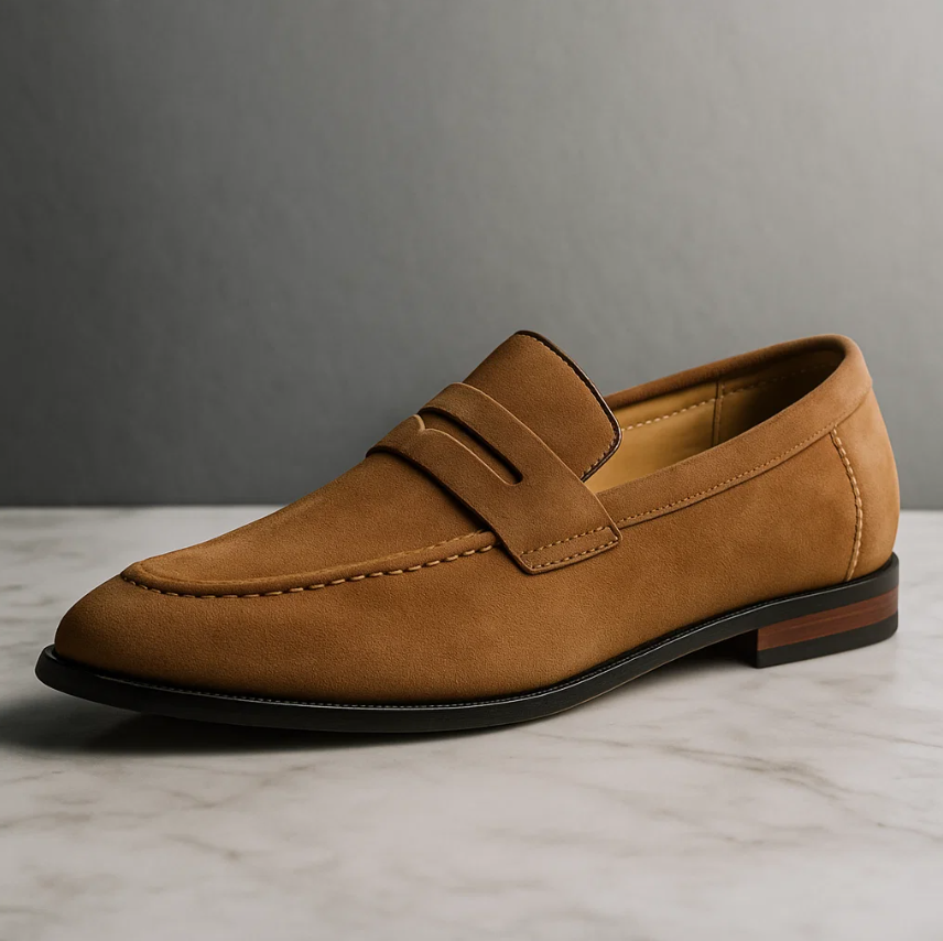 Cavendish Suede Penny Loafers
