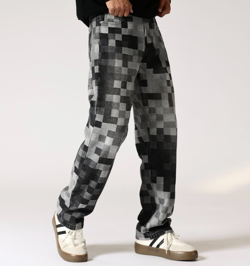 Harlan Washed Checkered Jeans